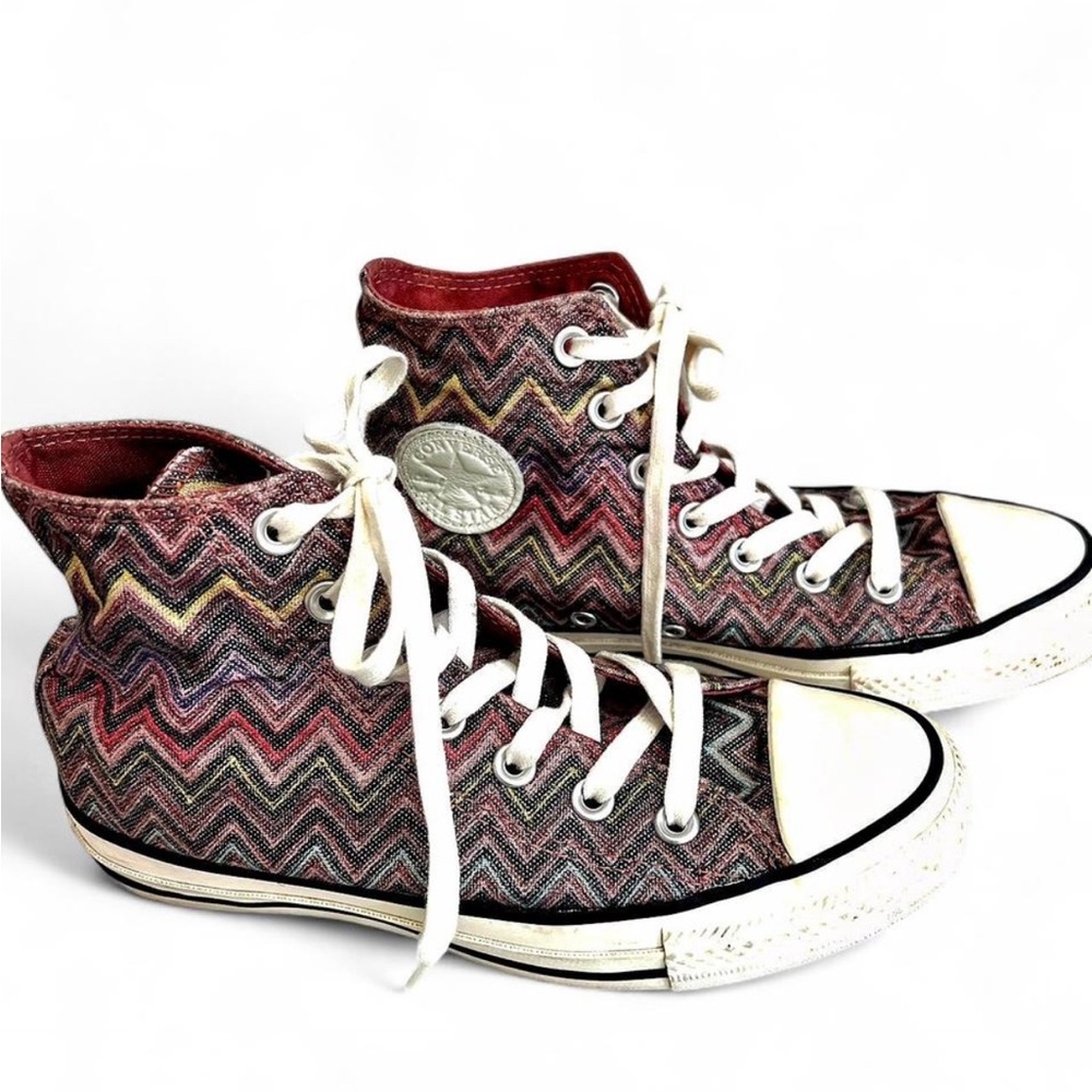 Converse x Missoni Chevron Pattern Purple size 6 women’s High Tops